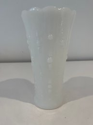 Vintage Milkglass 7.25 Inch Vase White Floral Farmhouse Decor