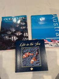 Lot Of 3 Coffee Table Books Ocean Life Austra And Life In The Sea