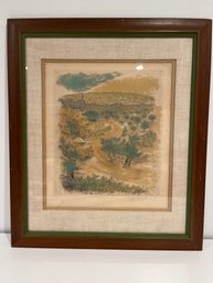 1969 Ira Moskowitz Hand Colored Etching Signed Numbered 31/150