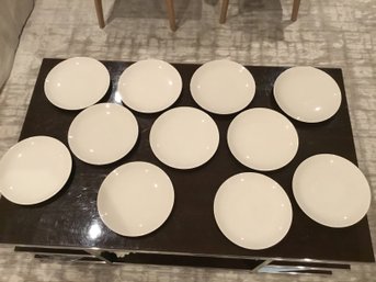 11 Off White Dinner Plates