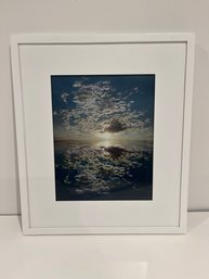 13x15 White Frame And Matting Sky Water Photo