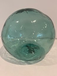 Glass Large 10 Inch Fishing Float Japanese Glass Ball Beach Glass Aqua