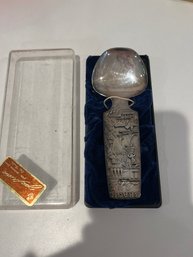 Vintage Wolff Souvenir Brazil Collector Spoon Prata 90 Silver Plated With Brasil