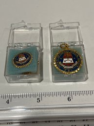 FBI Society Of Former Special Agents  Pendant  & Pin 1978 G Gate Convention