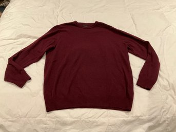 EMI MAGLIA Wine CASHMERE Blend Men Size Large L KNIT Thin Pullover Sweater Made In ITALY