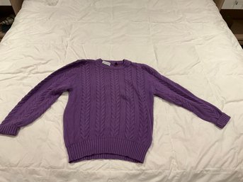 Frank Adams West Hampton Beach Sweater Size Large Pretty Purple