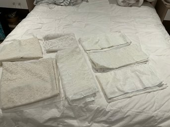 Lot Of White Lace Curtains