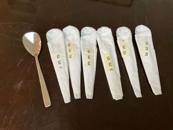 7 X Inox Sugar Spoons New