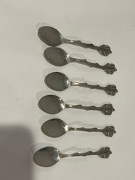 Set Of 6 Demitasse Spoons Branches And Leaves