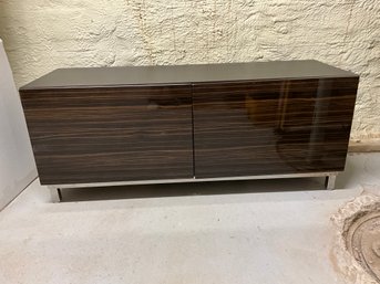 Low Profile Modern Sideboard TV Stand  Lowboard With Chrome Legs