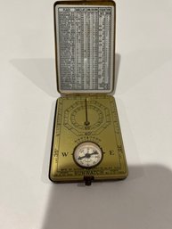 Antique 'Sun Watch' Brass Compass And Sun Dial Outdoor Supply Co. April 1920