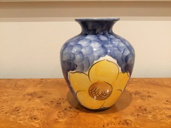 Vintage Loucarte Ceramic Sunflower Hand Painted Flower Vase Lou Carte