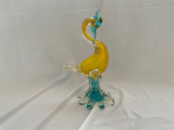 Mid Century Marano Glass Heron