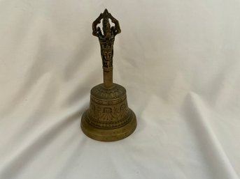 Vintage Handcrafted Brass Tibetan Buddhist Ghanta Bell