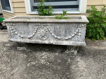 Haddon Stone Adam Trough Elegant Rectangle Stone Planter