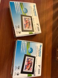 Lot Of 2 Panimage By Pandigital 7 Inch LED Remote Control Digital Photo Frame New In Boxes