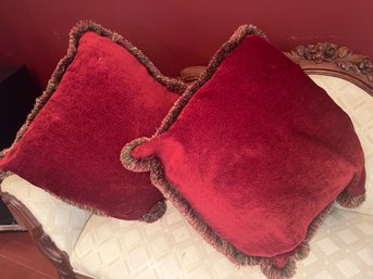 Set Of 2 Eleigha Fringed Chenille Throw Pillow Size: 26'' X 26''