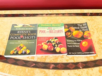 Lot Of 3 Pool And Billiards Books Complete Book Of Pool Shots Pool And Billiards 99 Critical Shots In Pool