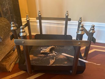 Unique Square Metal Log Holder And Carrier Fireplace Decor