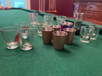 Lot Of 15 Assorted Shot Glasses