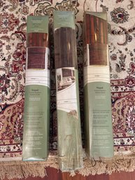 Set Of 3 Design View Nepal Natural Bamboo Roman Shades 23x72 Inches