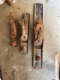 Lot Of Three Antique Vintage Wood Planes