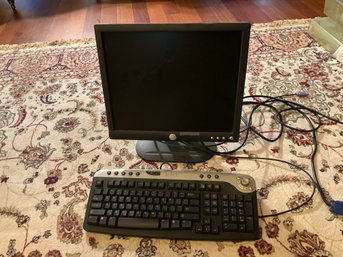 Dell Keyboard And 14 Inch Computer Monitor