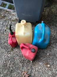 Lot Of 4 Gas And Kerosene Plastic Jugs