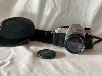 Nikon FG 35mm Film Camera Black With 50mm Lens With Case