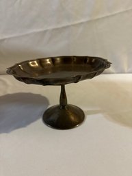 Vintage Wilcox Silversmiths Silver Plate Pedestal Bowl 7 Inch Diameter