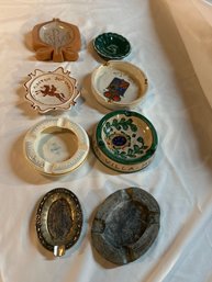 Assorted Vintage Ashtrays From Different Countries Two Metal Ashtrays Occupied Japan