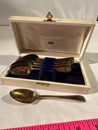 Gugelmann Langenthal Gold Plated Dessert Coffee Spoon Set