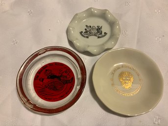 Lot Of 3 Vintage Ashtray Russian Tea Room Forum Of Twelve Caesars FINISTERRE Restaurant Barcelona