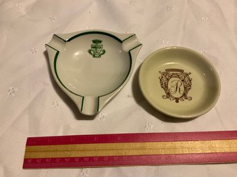 2 Vintage Ashtrays HOTEL RITZ MADRID And Regency Hotel NY