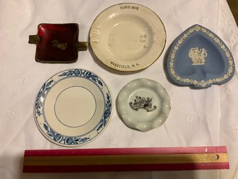 Lot Of  5 Ashtrays And Trinket Dishes From Around The World