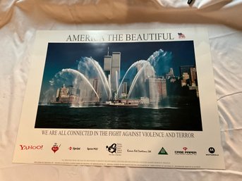 2001 America The Beautiful World Trade  Center Poster