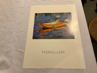 Randall Lake Orange Dingy Art Print Poster