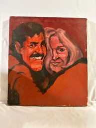 RICK MEYEROWITZ Self Portrait With Wife Oil Canvas Original