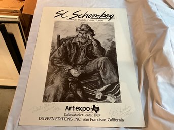 1983 Sheldon C. Schoneberg Signed Art Expo Poster