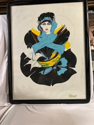 Framed 29x35 Steve Leal 'Tia 2' Limited Ed Original Serigraph On Paper Hand Signed 53/275