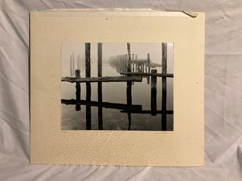 Daniel Jones Photograph 'Pilings In Fog' Pencil Signed And Numbered,