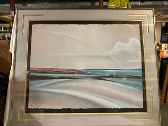 Beautiful Framed Art Signed Dated Framed And Matted AP Claudio