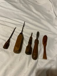 Lot Of Antique  Wooden Hand Tools