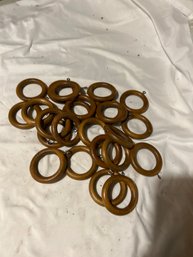 18 3 Inch Wooden Shower Curtin Rings