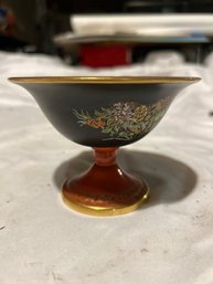 Gorgeous Vintage Carlton Ware Footed Bowl Made In England 3 Inches High 4 1/2 Inches Wide