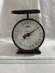 Vintage Scale Hanson 25 Lb. Black Farmhouse Kitchen Industrial Decor