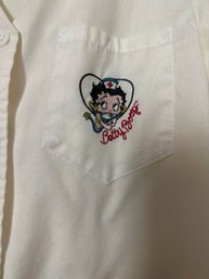 Vintage Betty Boop Size Medium White Nursing Top