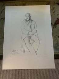 Authentic 29 1/2 X 22 Picasso Limited Edition Marina Picasso Estate Pencil Signed Monte Carlo Number 73/500