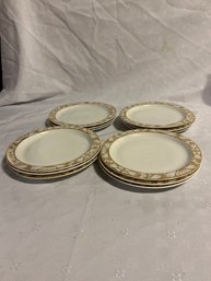 Vintage Rosenthal Golden Bloom Salad Plates Set Of 12 7 1/2 Inches