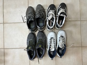 4 Pairs Of Mens Sneakers Size 10 Sketchers And New Balance